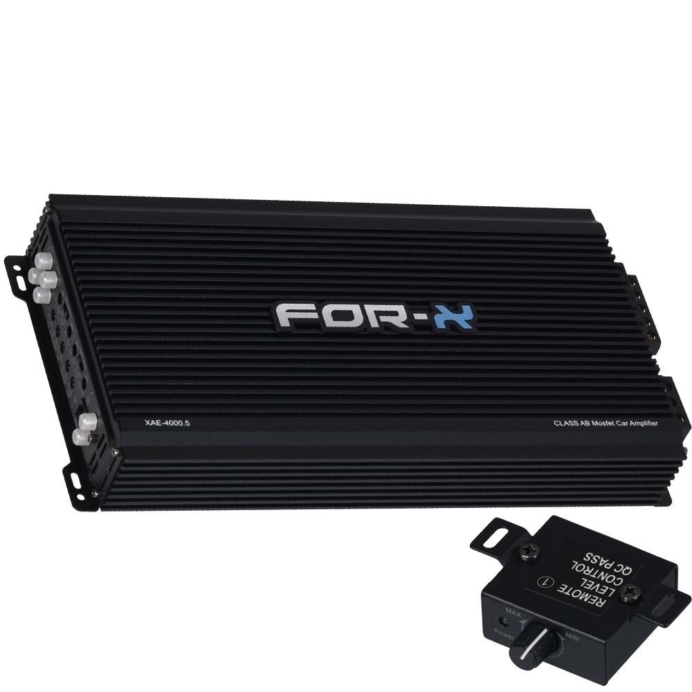 FOR-X 5 Kanal 4X100+350W 12V Bas Kontrollü Oto Amfi XAE-4000,5 12V