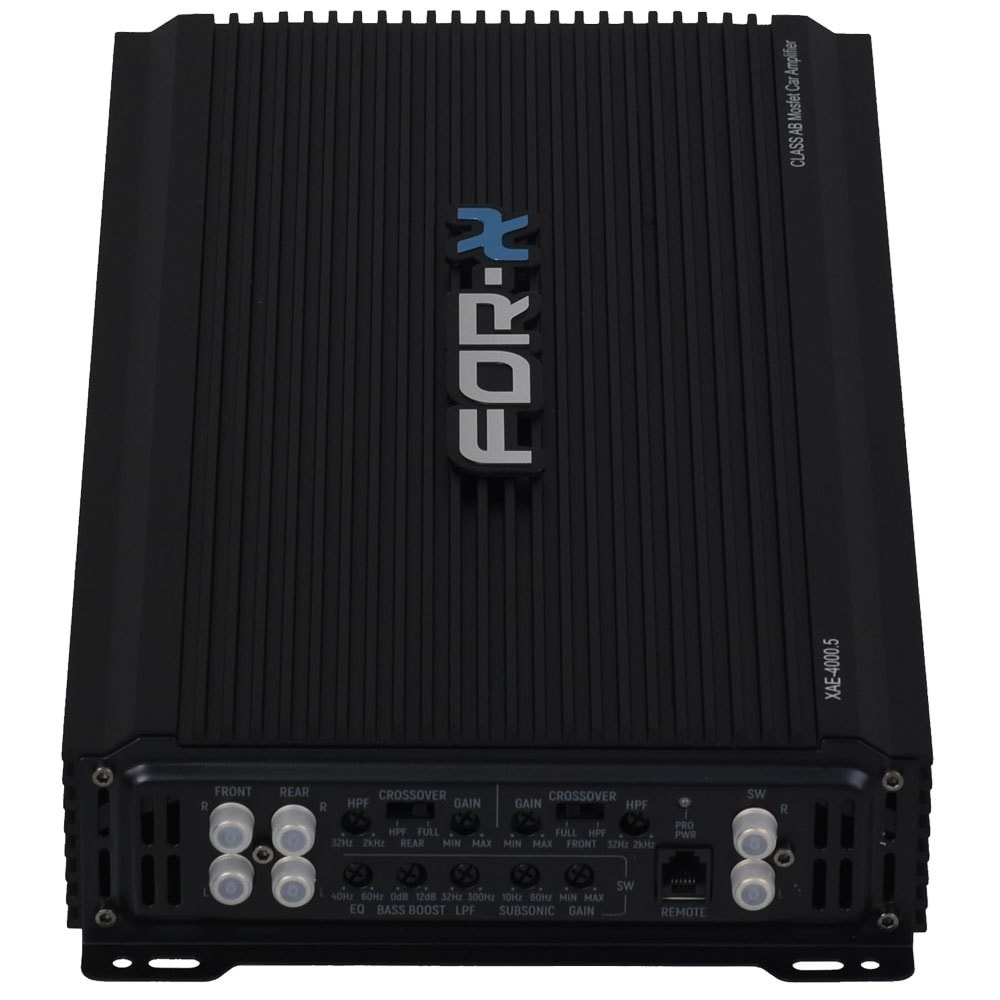 FOR-X 5 Kanal 4X100+350W 12V Bas Kontrollü Oto Amfi XAE-4000,5 12V