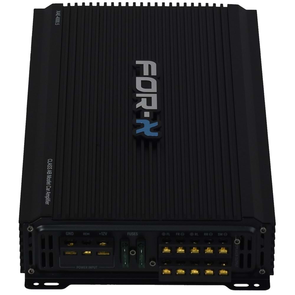 FOR-X 5 Kanal 4X100+350W 12V Bas Kontrollü Oto Amfi XAE-4000,5 12V