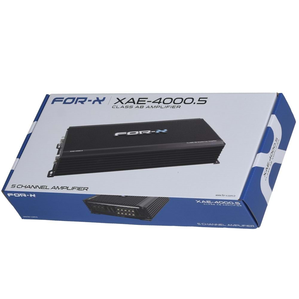 FOR-X 5 Kanal 4X100+350W 12V Bas Kontrollü Oto Amfi XAE-4000,5 12V