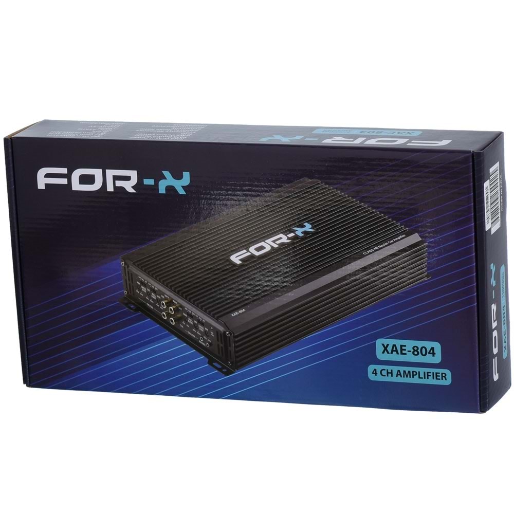 FOR-X 4 Kanal 4X120W Bas Kontrollü Oto Amfi XAE-804
