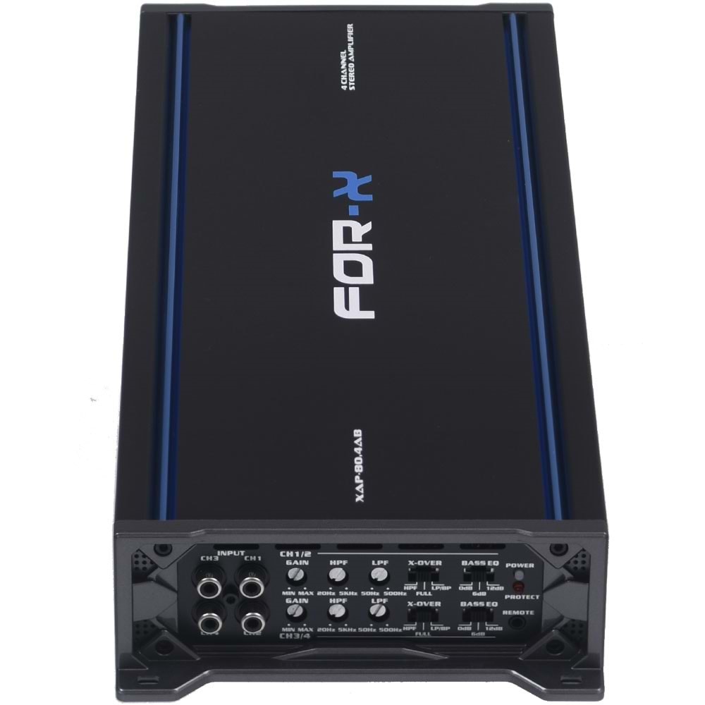 FOR-X 4 Kanal 4*250W Bas Kontrollü Oto Amfisi XAP-80,4 AB
