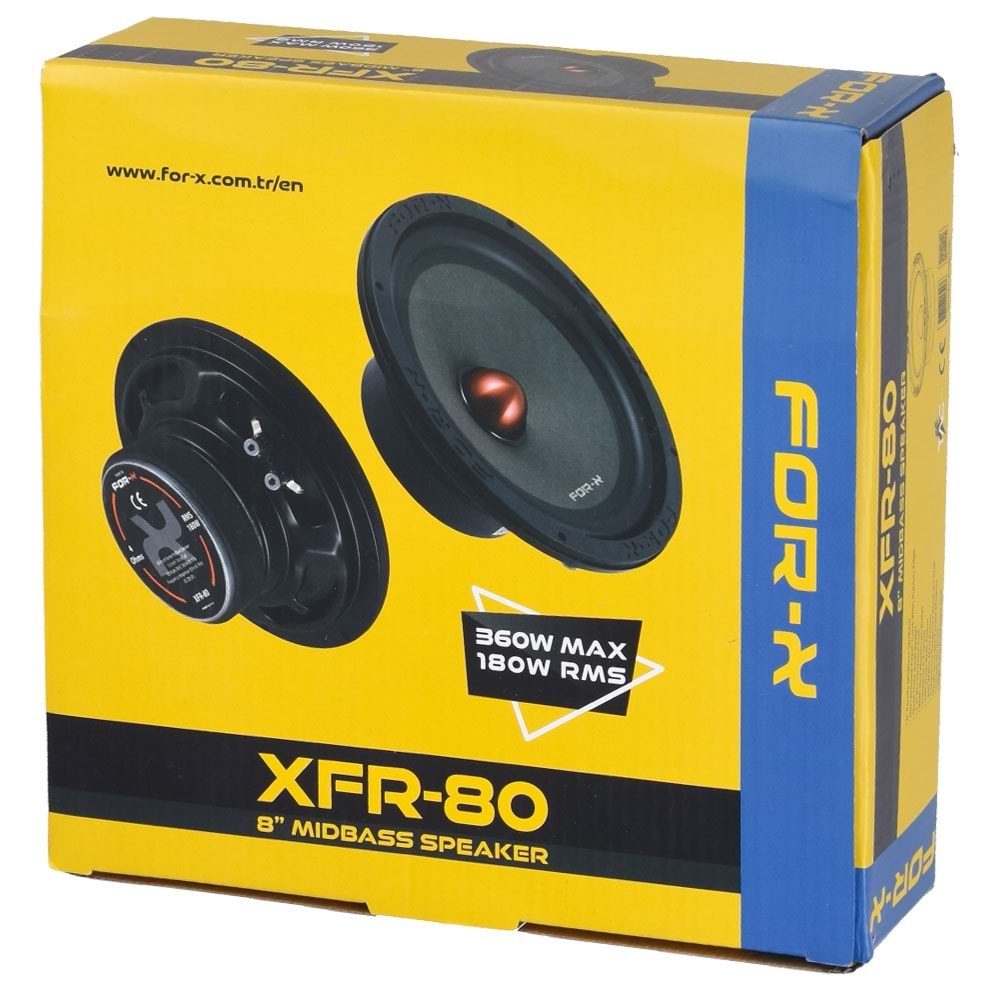 FOR-X 20 Cm 360W Midrange Oto Hoparlör XFR-80