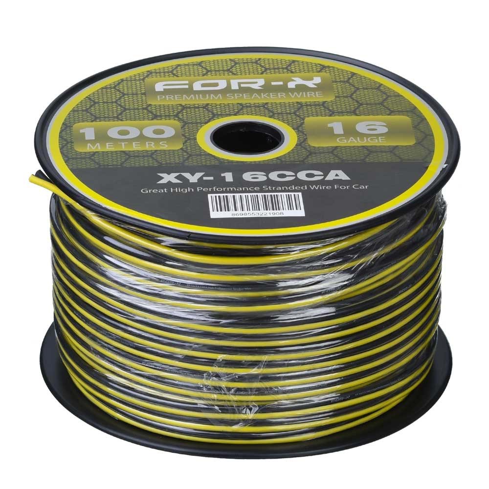 FOR-X 16 Ga 2X1,5 Hoparlör Kablosu 100-Mt Lik Top XY-16 CCA