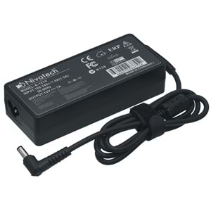 NİVATECH 12V 7A 5,5X2,5 mm Jaklı Plastik Kasa Adaptör A-1250