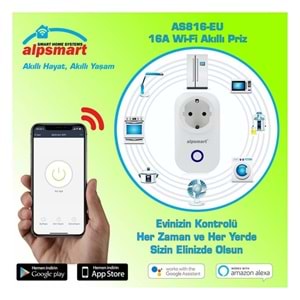 ALPSMART Wifi Kontrollü Akıllı Priz AS-816 EU