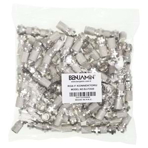 BENJAMIN RG-6 F Konnektör (100 Lü Paket) BJ-F-2020