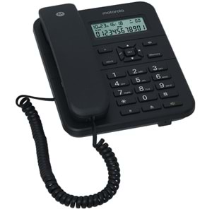 MOTOROLA Masaüstü Caller ID Destekli Siyah Kablolu Telefon CT-202