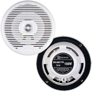 DENOX 6.5'' Neme ve Suya Dayanıklı 2 Yollu 8 Ohm 100 W Outdoor Hoparlör DN-6001 TW