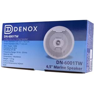 DENOX 6.5'' Neme ve Suya Dayanıklı 2 Yollu 8 Ohm 100 W Outdoor Hoparlör DN-6001 TW