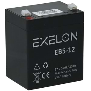 EXELON 12V 5A Siyah Kuru Bakımsız Akü EB-12V5