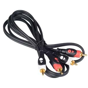 SWAT 2 RCA Erkek 2 RCA Erkek 1,5 MT Gold Kablo FKT-94