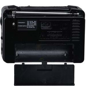 GOLD HTC Pilli ve 220V Ac Girişli FM Radyo GHTC-3090