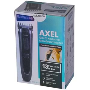 GOLDMASTER Axel 13 In 1 ERKek Traş Bakım Seti GM-9124