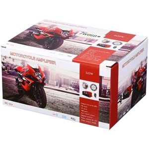 TWOGO Radyo Bluetooth ve USB Girişli Alarmlı Motor Amfisi GO-1000