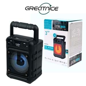 GRECITNİCE 3 inc Bluetooth FM Radyo USB Girişili Şarjlı Ses Sistemi GTS-1361