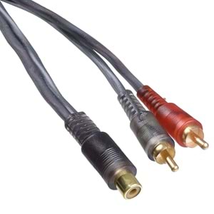 HUES Rca Dişi 2Xrca ERKek 30 Cm Y Kablo HS-130-30-Y