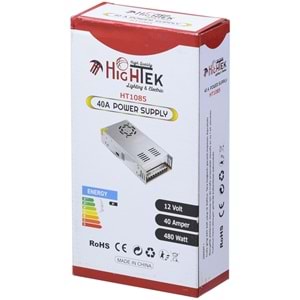 HIGHTEK 12V 40A Smps Metal Kasa Adaptör Ht-1085 HT-1122