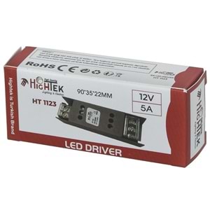 HIGHTEK 12V 5A Slim Smps Metal Kasa Adaptör HT-1123
