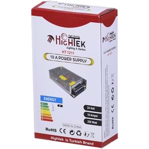 HIGHTEK 24V 10A Smps Metal Kasa Adaptör HT-1211