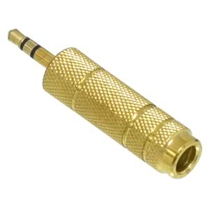 3,5 Mm Dişi-6,3 Mm Erkek Metal Gold Çevirici Jak JKF-013