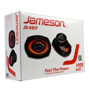 JAMESON 1400W 3 Yollu 6X9 Coaxial Oval Oto Hoparlör JS-6917