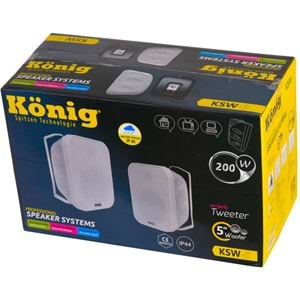 KONIG 13 Cm 200W 2 Yollu 100V Siyah Marine Sutun Hoparlör KSW-5TB
