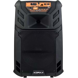 KORAX 15'' 120W Bluetooth ve USB Girişli 1 El 1 Yaka Mikrofonlu Portatif Aktif Kabin KX-MAX-38 PLUS