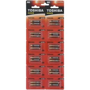TOSHIBA AAA İnce Alkalin Pil 24 Lü Blister LR03GCA-24 KRT