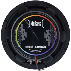 MOBASS 20 Cm 240W Rgb Ledli Midrange Hoparlör MBM-380 RGB