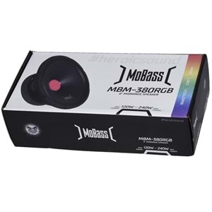 MOBASS 20 Cm 240W Rgb Ledli Midrange Hoparlör MBM-380 RGB