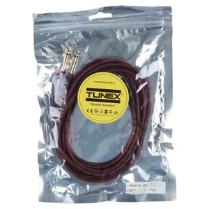 TUNEX 3,5 mm Stero 2X6,3 mm Mono Erkek 3 Mt Slikonlu MR-700