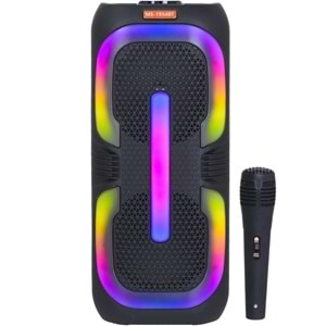 MS Bluetooth ve USB Girişli 2X6,5 İnch Şarjlı Işıklı Müzik Sistemi MS-1954 BT