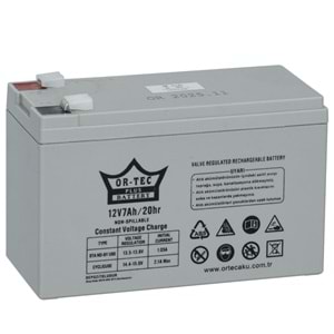 ORTEC 12V 7A Kuru Tip Akü Gri ORTEC-12V7 G