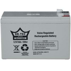 ORTEC 12V 7A Kuru Tip Akü Gri ORTEC-12V7 G