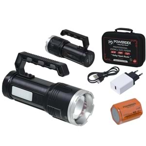 POWERDEX 60W Şarjlı Profesyonel Zoomlu Avcı Tüfek Feneri PD-14700