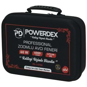 POWERDEX 60W Şarjlı Profesyonel Zoomlu Avcı Tüfek Feneri PD-14700
