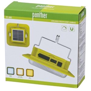 PANTHER Şarjlı Solar Kamp Lambası PT-385
