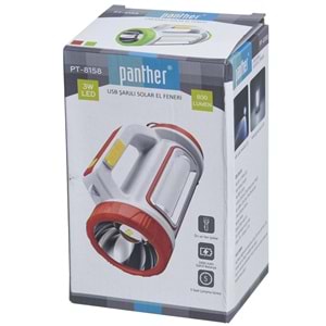 PANTHER Solar Usb Şarjlı El Feneri PT-8158