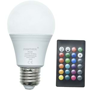 PANTHER 9W RGB Kumandalı LED Ampul PT-RGB