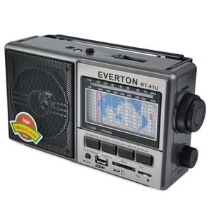 EVERTON Usb Bluetooth lu Şarjlı ve Pilli FM Radyo RT-41 U