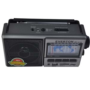 EVERTON Usb Bluetooth lu Şarjlı ve Pilli FM Radyo RT-41 U