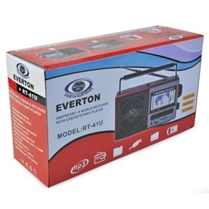EVERTON Usb Bluetooth lu Şarjlı ve Pilli FM Radyo RT-41 U