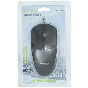 RAYNOX USB Kablolu Mouse (1200 DPI) – Siyah RX-M04
