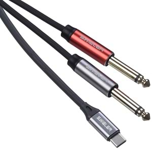 S.WIELER Type C - 2*6.3 mm Mono Kablo Uzunluğu: 2 Metre SC2M-2M