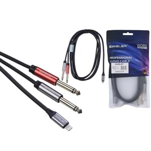 S.WIELER İphone - 2*6.3 mm Mono Kablo Uzunluğu: 2 Metre Sİ2M-2M