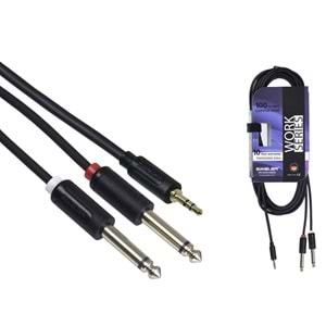 S.WIELER 2*6.3 mm Mono - 3.5 mm Stereo Kablo Uzunluğu: 1.5 Metre SM2S-1.5M