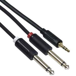 S.WIELER 2*6.3 mm Mono - 3.5 mm Stereo Kablo Uzunluğu: 5 Metre SM2S-5M