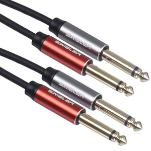 S.WIELER 2*6.3 mm Mono - 2*6.3 mm Mono Kablo Uzunluğu: 5 Metre SMM2-5M