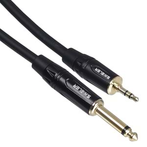 S.WIELER 6.3 mm Mono-3.5 mm Stereo Kablo Uzunluğu: 1 Metre SMS-1M